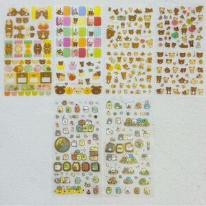 6 Sheets Rilakkuma Sumikko Gurashi Kawaii Deco Stickers for Journal, DIY, Diary